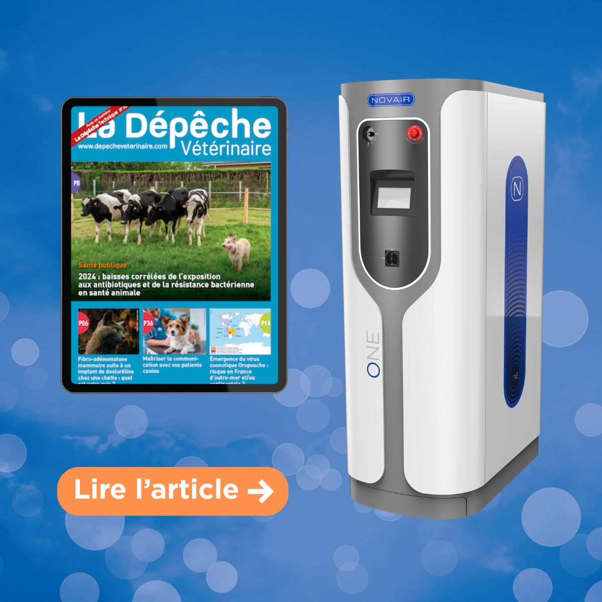 Un article de La Dépêche Vétérinaire met en avant la solution ONE de NOVAIR